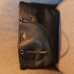 Coach Black Leather Tote Bag